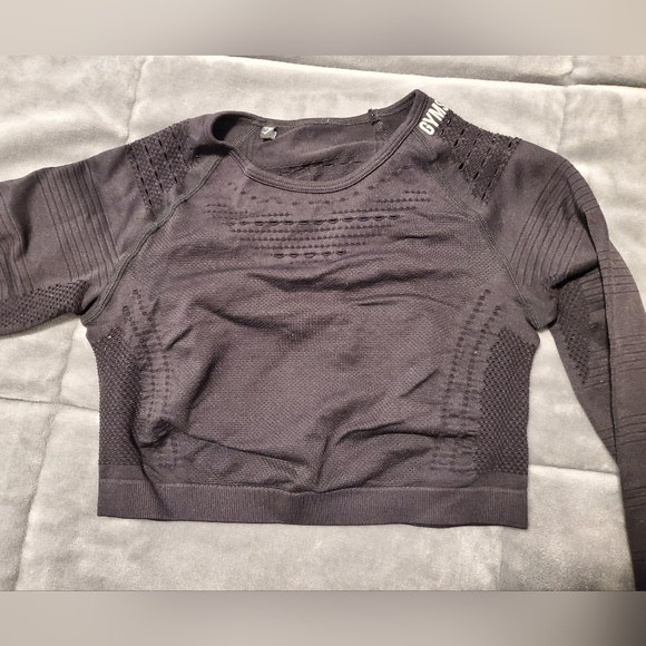 Gymshark Flawless Knit Crop top - black XS - Picture 1 of 2